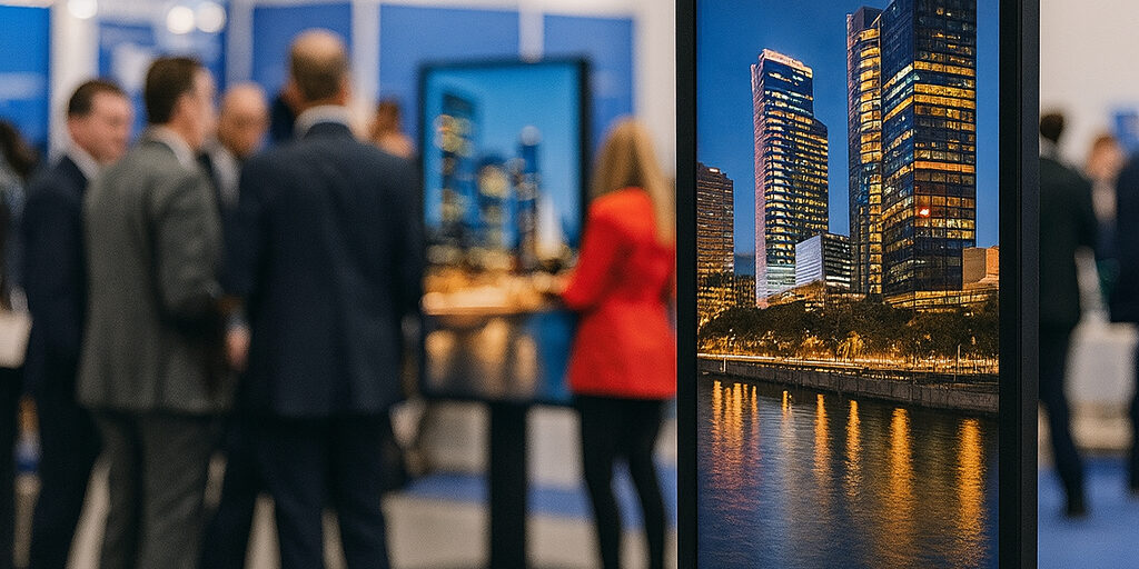 55-inch-4k-screen-on-hydraulic-stand-exhibition-warsaw 55-inch-4k-screen-on-hydraulic-stand-exhibition-warsaw